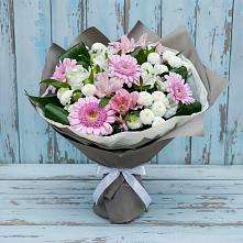 Букет цветов из:  Герберы, Альстромерии и Хризантемы #REPLACE_PRED# Беляную Гору