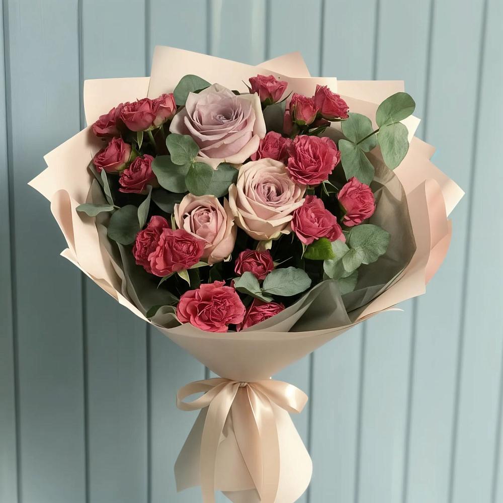 Букет цветов из: Гвоздики и Розы в Беляную Гору