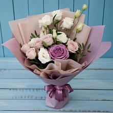 Букет цветов из:  Розы и Лизиантусы в Беляную Гору