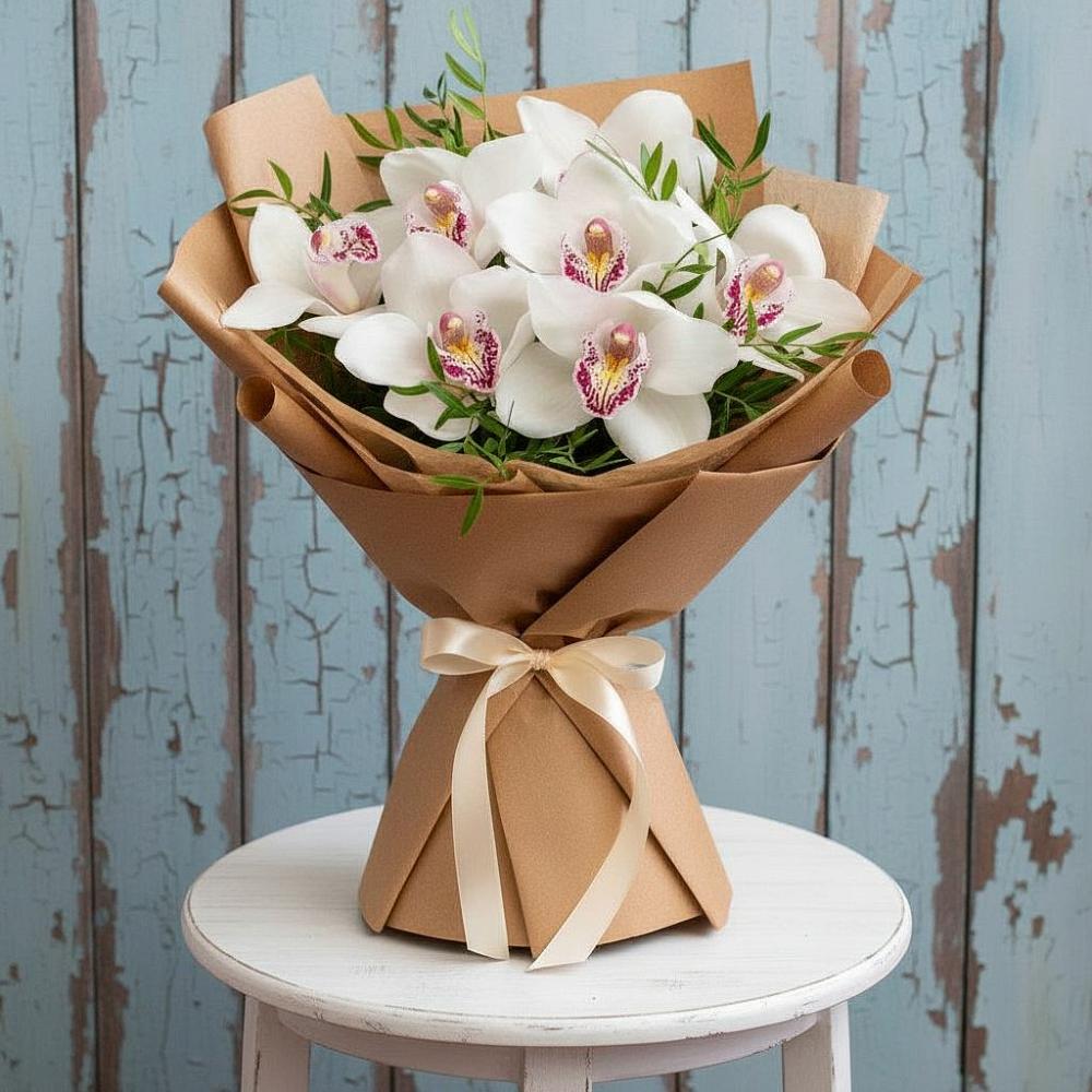Букет цветов из: Орхидеи и Розы в Беляную Гору