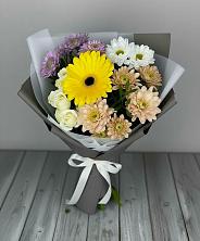 Букет цветов из:  Розы, Герберы и Хризантемы в Беляную Гору