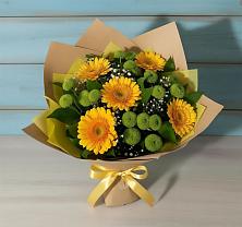 Букет цветов из:  Герберы и Хризантемы в Беляную Гору