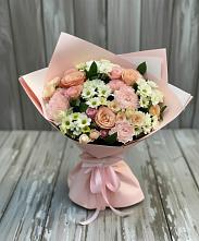 Букет цветов из:  Гвоздики, Розы и Хризантемы в Беляную Гору