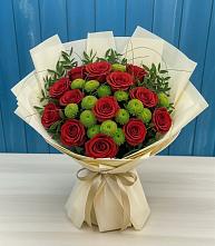 Букет цветов из:  Розы и Хризантемы #REPLACE_PRED# Беляную Гору