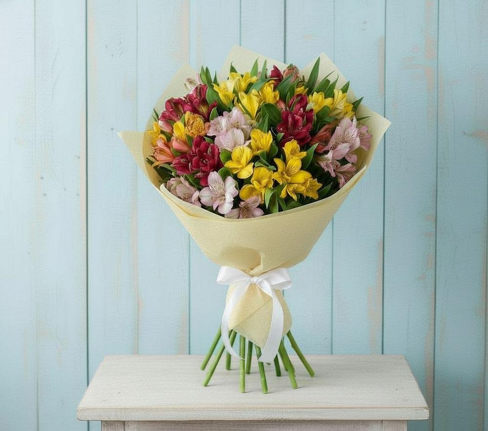 Букет цветов из: Альстромерии в Беляную Гору