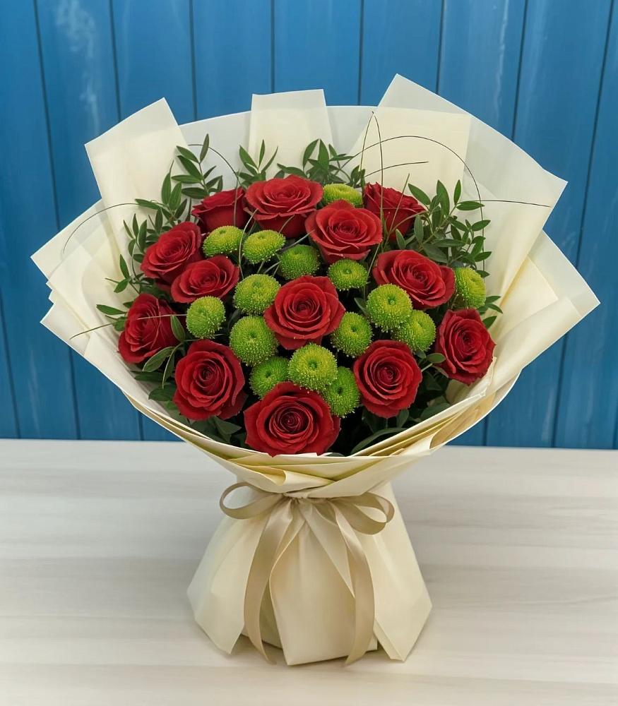 Букет цветов из: Розы и Хризантемы в Беляную Гору