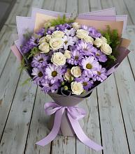 Букет цветов из:  Хризантемы и Розы в Беляную Гору