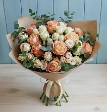Букет цветов из:  Альстромерии и Розы #REPLACE_PRED# Беляную Гору