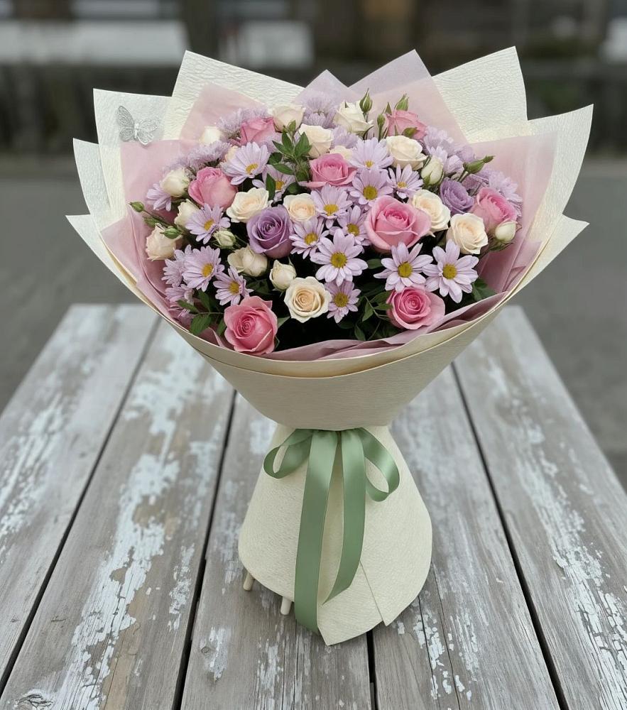 Букет цветов из: Розы и Хризантемы в Беляную Гору