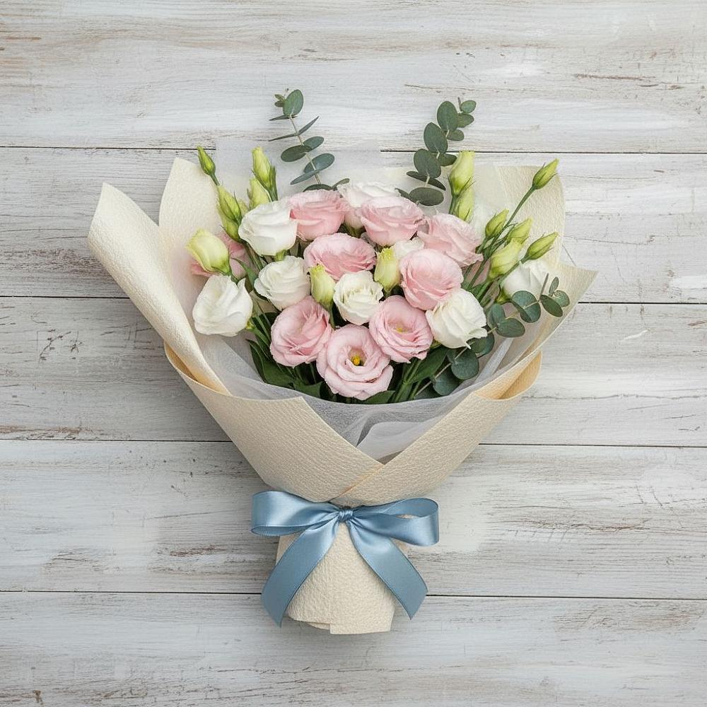 Букет цветов из: Лизиантусы в Беляную Гору